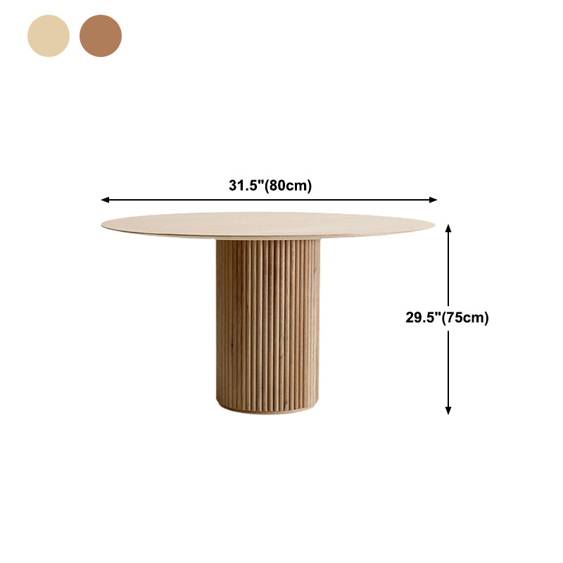 Solid Wood Round Table for Restaurant Modern Wood Table with Pedestal Base Clearhalo ' dining_table' 'Dining Tables & Seating' 'Dining Tables' 'furn' 'furn_dining_table' 'Furniture' 'furniture_dining_table' 'Kitchen & Dining Furniture' 'kitchen&dining_furn' 'kitchen' 'kitchen_dining_table' 4621698