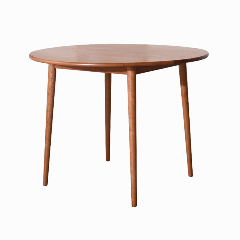 Solid Wood Contemporary Round Dining Table Wood Top Table with 4 Legs Light Brown Without Chairs Clearhalo ' dining_table' 'Dining Tables & Seating' 'Dining Tables' 'furn' 'furn_dining_table' 'Furniture' 'furniture_dining_table' 'Kitchen & Dining Furniture' 'kitchen&dining_furn' 'kitchen' 'kitchen_dining_table' 4621709