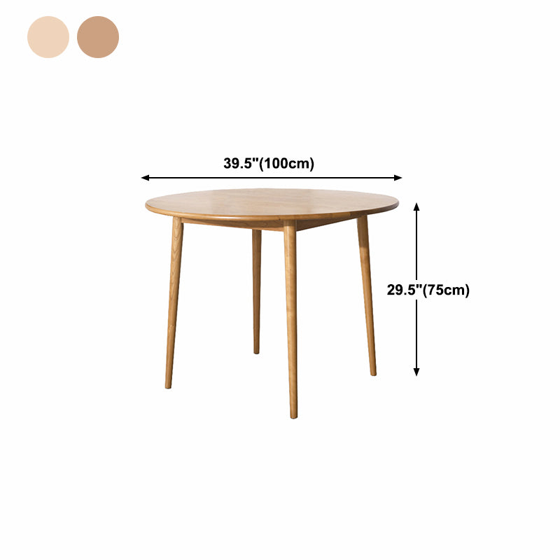 Solid Wood Contemporary Round Dining Table Wood Top Table with 4 Legs Clearhalo ' dining_table' 'Dining Tables & Seating' 'Dining Tables' 'furn' 'furn_dining_table' 'Furniture' 'furniture_dining_table' 'Kitchen & Dining Furniture' 'kitchen&dining_furn' 'kitchen' 'kitchen_dining_table' 4621719