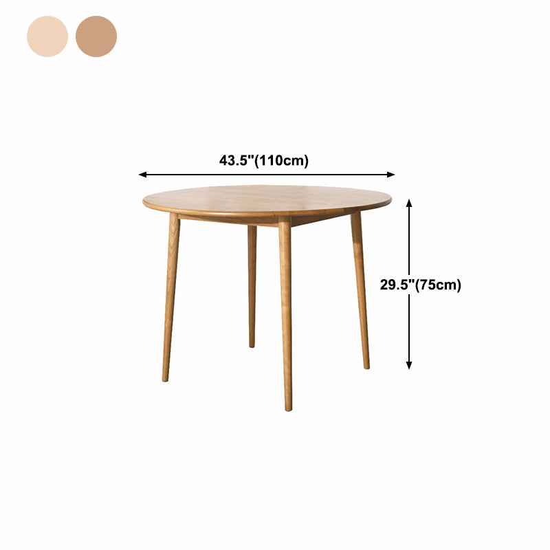 Solid Wood Contemporary Round Dining Table Wood Top Table with 4 Legs Clearhalo ' dining_table' 'Dining Tables & Seating' 'Dining Tables' 'furn' 'furn_dining_table' 'Furniture' 'furniture_dining_table' 'Kitchen & Dining Furniture' 'kitchen&dining_furn' 'kitchen' 'kitchen_dining_table' 4621720
