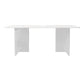 Stone Top Dining Table Contemporary Rectangle Dining Table with Double Pedestal Base White Without Chairs Clearhalo ' dining_table' 'Dining Tables & Seating' 'Dining Tables' 'furn' 'furn_dining_table' 'Furniture' 'furniture_dining_table' 'Kitchen & Dining Furniture' 'kitchen&dining_furn' 'kitchen' 'kitchen_dining_table' 4621755