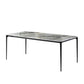 Stone Top Dining Table Contemporary Dining Table with 4 Legs in Black Gray Without Chairs Clearhalo ' dining_table' 'Dining Tables & Seating' 'Dining Tables' 'furn' 'furn_dining_table' 'Furniture' 'furniture_dining_table' 'Kitchen & Dining Furniture' 'kitchen&dining_furn' 'kitchen' 'kitchen_dining_table' 4621773