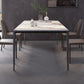 Stone Top Dining Table Contemporary Dining Table with 4 Legs in Black Clearhalo ' dining_table' 'Dining Tables & Seating' 'Dining Tables' 'furn' 'furn_dining_table' 'Furniture' 'furniture_dining_table' 'Kitchen & Dining Furniture' 'kitchen&dining_furn' 'kitchen' 'kitchen_dining_table' 4621775