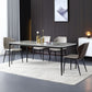 Stone Top Dining Table Contemporary Dining Table with 4 Legs in Black Clearhalo ' dining_table' 'Dining Tables & Seating' 'Dining Tables' 'furn' 'furn_dining_table' 'Furniture' 'furniture_dining_table' 'Kitchen & Dining Furniture' 'kitchen&dining_furn' 'kitchen' 'kitchen_dining_table' 4621777