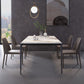 Stone Top Dining Table Contemporary Dining Table with 4 Legs in Black Clearhalo ' dining_table' 'Dining Tables & Seating' 'Dining Tables' 'furn' 'furn_dining_table' 'Furniture' 'furniture_dining_table' 'Kitchen & Dining Furniture' 'kitchen&dining_furn' 'kitchen' 'kitchen_dining_table' 4621778