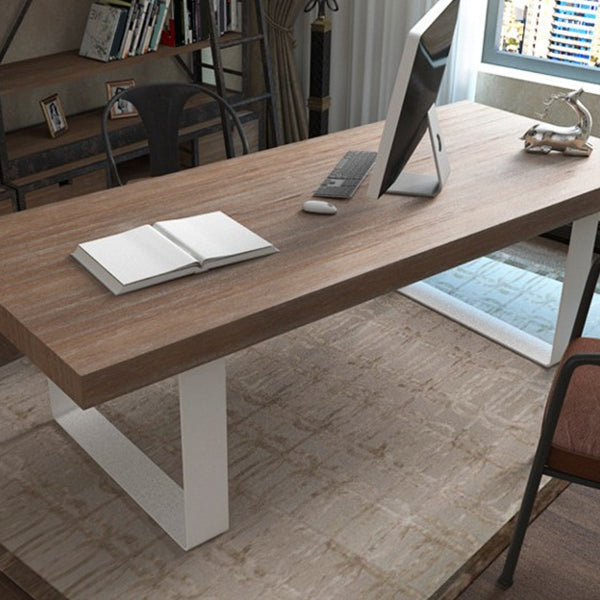 Contemporary Wood Dining Table Rectangle Dining Table with Sled Base Clearhalo ' dining_table' 'Dining Tables & Seating' 'Dining Tables' 'furn' 'furn_dining_table' 'Furniture' 'furniture_dining_table' 'Kitchen & Dining Furniture' 'kitchen&dining_furn' 'kitchen' 'kitchen_dining_table' 4621790