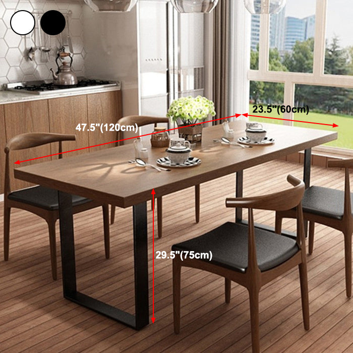 Contemporary Wood Dining Table Rectangle Dining Table with Sled Base Clearhalo ' dining_table' 'Dining Tables & Seating' 'Dining Tables' 'furn' 'furn_dining_table' 'Furniture' 'furniture_dining_table' 'Kitchen & Dining Furniture' 'kitchen&dining_furn' 'kitchen' 'kitchen_dining_table' 4621792