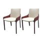 Modern Metal Dining Chair Leather Arm Dining Room Chair for Home Use Beige 2 Piece Set Clearhalo ' kitchen&dining_furn' 'Dining Chairs' 'Dining Tables & Seating' 'dining_chair' 'furn' 'furn_dining_chair' 'Furniture' 'furniture_dining_chair' 'Kitchen & Dining Furniture' 'kitchen' 4621800