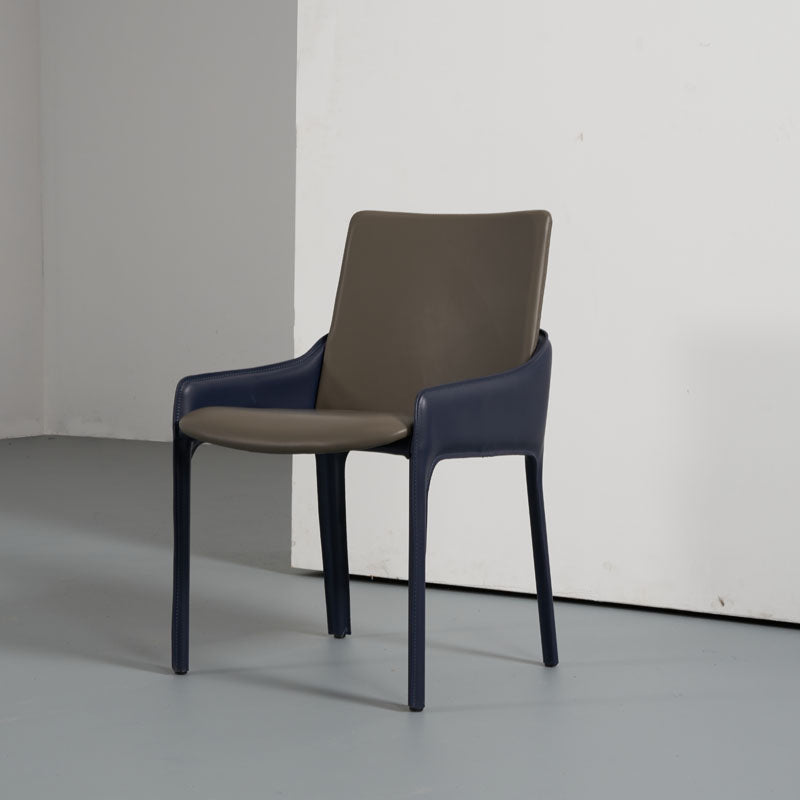 Modern Metal Dining Chair Leather Arm Dining Room Chair for Home Use Clearhalo ' kitchen&dining_furn' 'Dining Chairs' 'Dining Tables & Seating' 'dining_chair' 'furn' 'furn_dining_chair' 'Furniture' 'furniture_dining_chair' 'Kitchen & Dining Furniture' 'kitchen' 4621804