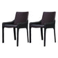 Modern Metal Dining Chair Leather Arm Dining Room Chair for Home Use Dark Coffee 2 Piece Set Clearhalo ' kitchen&dining_furn' 'Dining Chairs' 'Dining Tables & Seating' 'dining_chair' 'furn' 'furn_dining_chair' 'Furniture' 'furniture_dining_chair' 'Kitchen & Dining Furniture' 'kitchen' 4621811