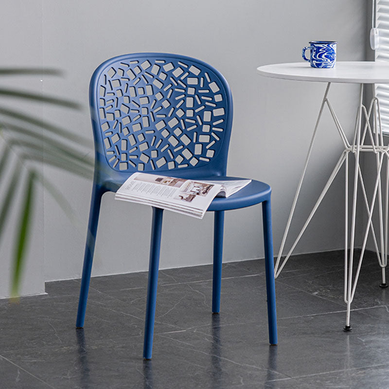 Scandinavian Open Back Dining Side Chair Plastic Dining Armless Chair Clearhalo ' kitchen&dining_furn' 'Dining Chairs' 'Dining Tables & Seating' 'dining_chair' 'furn' 'furn_dining_chair' 'Furniture' 'furniture_dining_chair' 'Kitchen & Dining Furniture' 'kitchen' 4621822