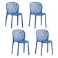 Scandinavian Open Back Dining Side Chair Plastic Dining Armless Chair Blue 4 Piece Set Clearhalo ' kitchen&dining_furn' 'Dining Chairs' 'Dining Tables & Seating' 'dining_chair' 'furn' 'furn_dining_chair' 'Furniture' 'furniture_dining_chair' 'Kitchen & Dining Furniture' 'kitchen' 4621826