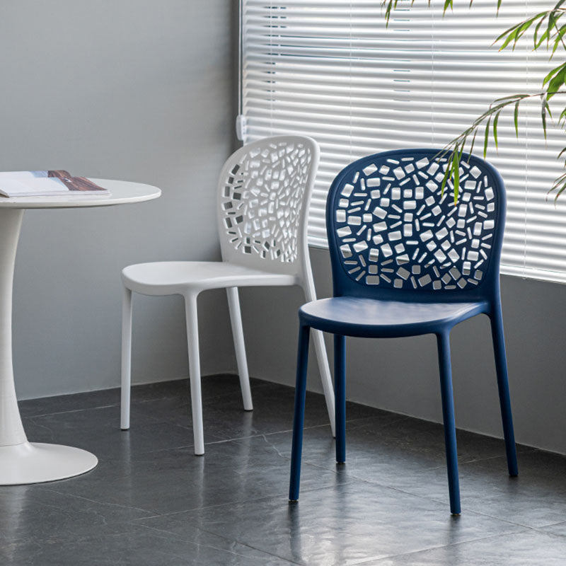 Scandinavian Open Back Dining Side Chair Plastic Dining Armless Chair Clearhalo ' kitchen&dining_furn' 'Dining Chairs' 'Dining Tables & Seating' 'dining_chair' 'furn' 'furn_dining_chair' 'Furniture' 'furniture_dining_chair' 'Kitchen & Dining Furniture' 'kitchen' 4621828