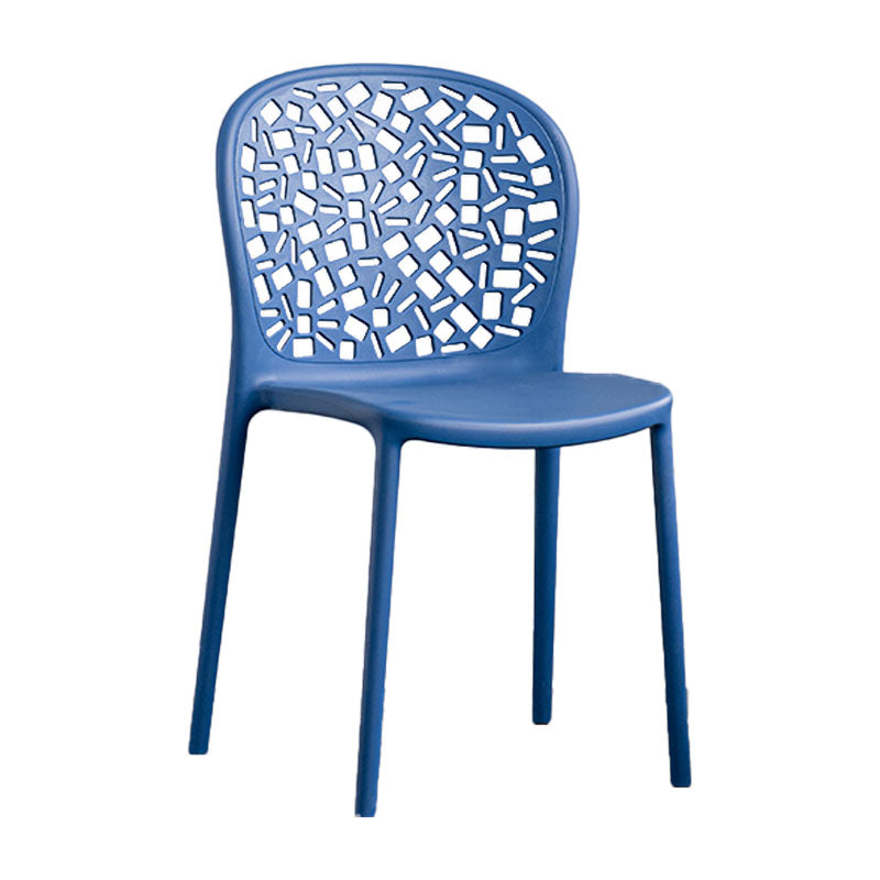 Scandinavian Open Back Dining Side Chair Plastic Dining Armless Chair Clearhalo ' kitchen&dining_furn' 'Dining Chairs' 'Dining Tables & Seating' 'dining_chair' 'furn' 'furn_dining_chair' 'Furniture' 'furniture_dining_chair' 'Kitchen & Dining Furniture' 'kitchen' 4621831