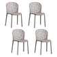 Scandinavian Open Back Dining Side Chair Plastic Dining Armless Chair Grey 4 Piece Set Clearhalo ' kitchen&dining_furn' 'Dining Chairs' 'Dining Tables & Seating' 'dining_chair' 'furn' 'furn_dining_chair' 'Furniture' 'furniture_dining_chair' 'Kitchen & Dining Furniture' 'kitchen' 4621832