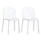 Scandinavian Open Back Dining Side Chair Plastic Dining Armless Chair White 2 Piece Set Clearhalo ' kitchen&dining_furn' 'Dining Chairs' 'Dining Tables & Seating' 'dining_chair' 'furn' 'furn_dining_chair' 'Furniture' 'furniture_dining_chair' 'Kitchen & Dining Furniture' 'kitchen' 4621836