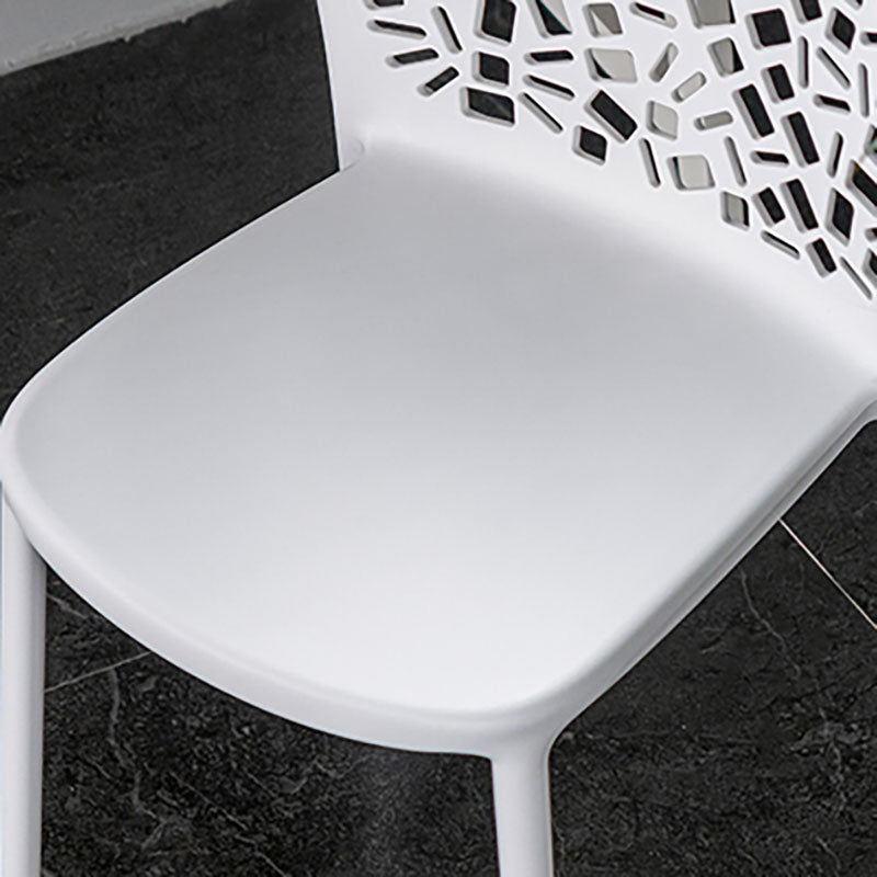 Scandinavian Open Back Dining Side Chair Plastic Dining Armless Chair Clearhalo ' kitchen&dining_furn' 'Dining Chairs' 'Dining Tables & Seating' 'dining_chair' 'furn' 'furn_dining_chair' 'Furniture' 'furniture_dining_chair' 'Kitchen & Dining Furniture' 'kitchen' 4621837