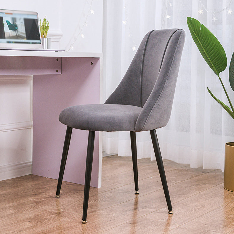 Modern Velvet Home Side Chair Parsons Matte Finish Dining Chair Clearhalo ' kitchen&dining_furn' 'Dining Chairs' 'Dining Tables & Seating' 'dining_chair' 'furn' 'furn_dining_chair' 'Furniture' 'furniture_dining_chair' 'Kitchen & Dining Furniture' 'kitchen' 4621845