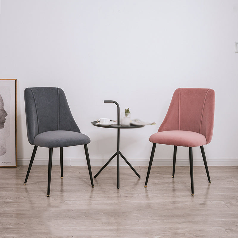 Modern Velvet Home Side Chair Parsons Matte Finish Dining Chair Clearhalo ' kitchen&dining_furn' 'Dining Chairs' 'Dining Tables & Seating' 'dining_chair' 'furn' 'furn_dining_chair' 'Furniture' 'furniture_dining_chair' 'Kitchen & Dining Furniture' 'kitchen' 4621850