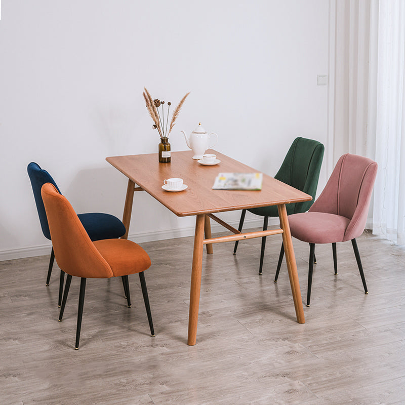 Modern Velvet Home Side Chair Parsons Matte Finish Dining Chair Clearhalo ' kitchen&dining_furn' 'Dining Chairs' 'Dining Tables & Seating' 'dining_chair' 'furn' 'furn_dining_chair' 'Furniture' 'furniture_dining_chair' 'Kitchen & Dining Furniture' 'kitchen' 4621851