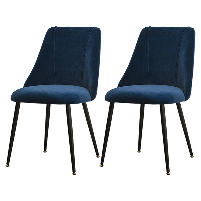 Modern Velvet Home Side Chair Parsons Matte Finish Dining Chair Dark Blue 2 Piece Set Clearhalo ' kitchen&dining_furn' 'Dining Chairs' 'Dining Tables & Seating' 'dining_chair' 'furn' 'furn_dining_chair' 'Furniture' 'furniture_dining_chair' 'Kitchen & Dining Furniture' 'kitchen' 4621857