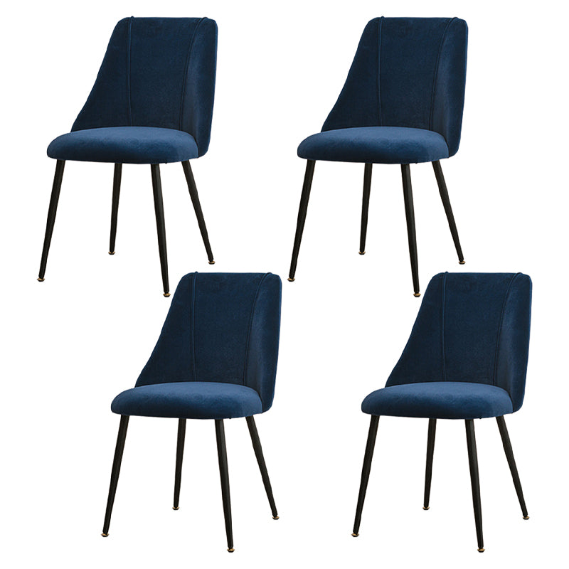 Modern Velvet Home Side Chair Parsons Matte Finish Dining Chair Dark Blue 4 Piece Set Clearhalo ' kitchen&dining_furn' 'Dining Chairs' 'Dining Tables & Seating' 'dining_chair' 'furn' 'furn_dining_chair' 'Furniture' 'furniture_dining_chair' 'Kitchen & Dining Furniture' 'kitchen' 4621859