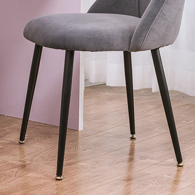 Modern Velvet Home Side Chair Parsons Matte Finish Dining Chair Clearhalo ' kitchen&dining_furn' 'Dining Chairs' 'Dining Tables & Seating' 'dining_chair' 'furn' 'furn_dining_chair' 'Furniture' 'furniture_dining_chair' 'Kitchen & Dining Furniture' 'kitchen' 4621861