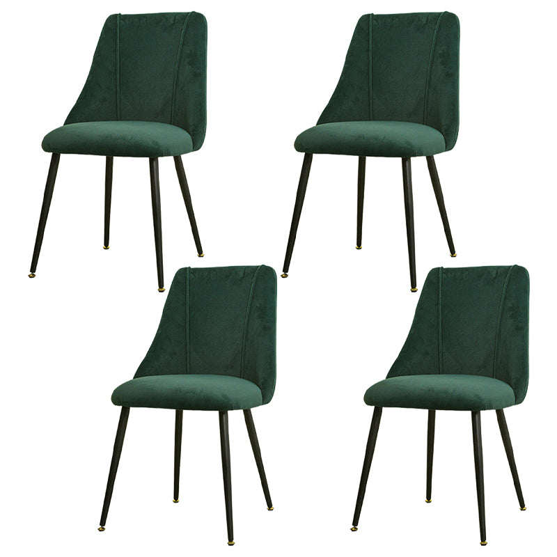 Modern Velvet Home Side Chair Parsons Matte Finish Dining Chair Blackish Green 4 Piece Set Clearhalo ' kitchen&dining_furn' 'Dining Chairs' 'Dining Tables & Seating' 'dining_chair' 'furn' 'furn_dining_chair' 'Furniture' 'furniture_dining_chair' 'Kitchen & Dining Furniture' 'kitchen' 4621865