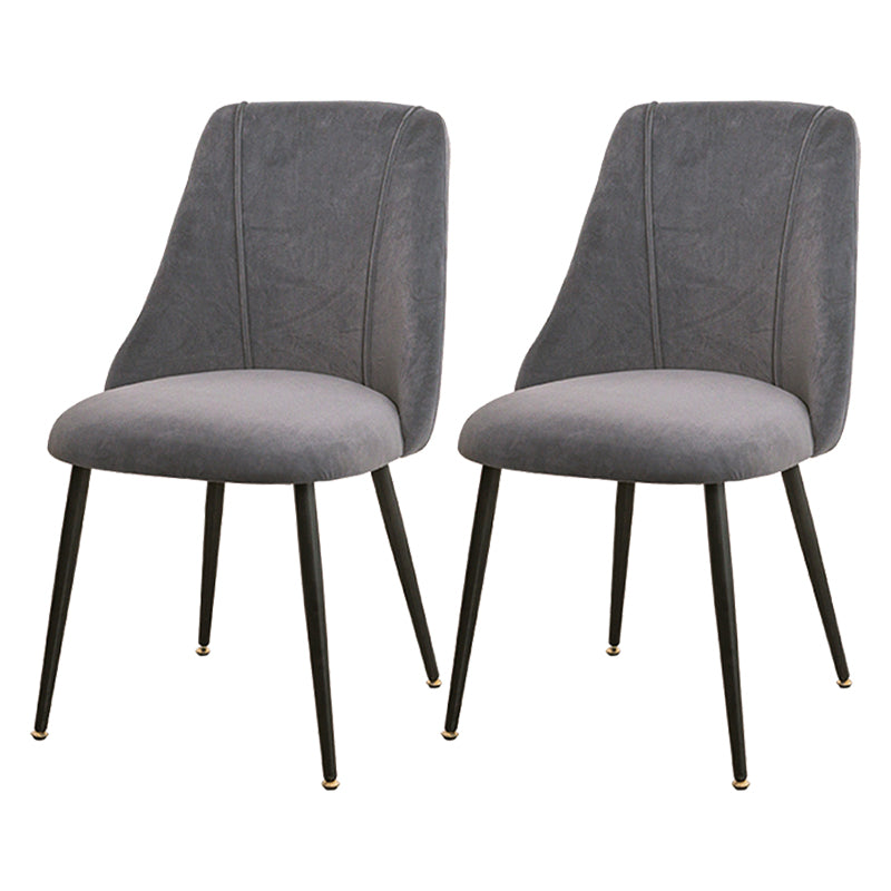 Modern Velvet Home Side Chair Parsons Matte Finish Dining Chair Gray Blue 2 Piece Set Clearhalo ' kitchen&dining_furn' 'Dining Chairs' 'Dining Tables & Seating' 'dining_chair' 'furn' 'furn_dining_chair' 'Furniture' 'furniture_dining_chair' 'Kitchen & Dining Furniture' 'kitchen' 4621867