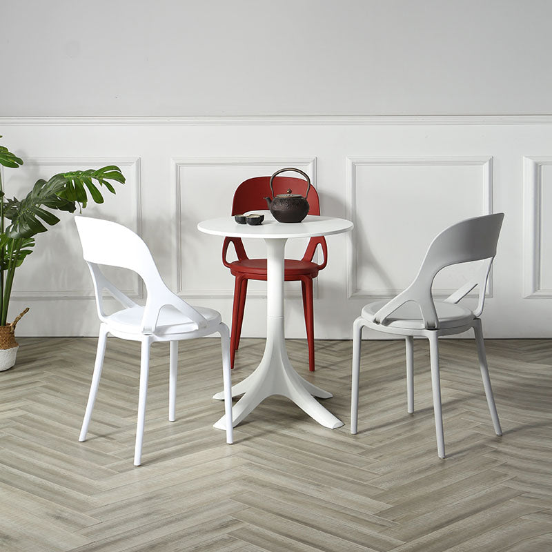 Scandinavian Open Back Armless Dining Chairs Plastic Side Chair Clearhalo ' kitchen&dining_furn' 'Dining Chairs' 'Dining Tables & Seating' 'dining_chair' 'furn' 'furn_dining_chair' 'Furniture' 'furniture_dining_chair' 'Kitchen & Dining Furniture' 'kitchen' 4621874