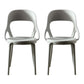 Scandinavian Open Back Armless Dining Chairs Plastic Side Chair Grey 2 Piece Set Clearhalo ' kitchen&dining_furn' 'Dining Chairs' 'Dining Tables & Seating' 'dining_chair' 'furn' 'furn_dining_chair' 'Furniture' 'furniture_dining_chair' 'Kitchen & Dining Furniture' 'kitchen' 4621875