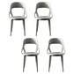 Scandinavian Open Back Armless Dining Chairs Plastic Side Chair Grey 4 Piece Set Clearhalo ' kitchen&dining_furn' 'Dining Chairs' 'Dining Tables & Seating' 'dining_chair' 'furn' 'furn_dining_chair' 'Furniture' 'furniture_dining_chair' 'Kitchen & Dining Furniture' 'kitchen' 4621876
