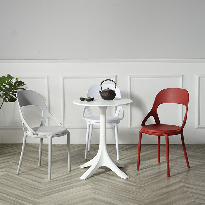 Scandinavian Open Back Armless Dining Chairs Plastic Side Chair Clearhalo ' kitchen&dining_furn' 'Dining Chairs' 'Dining Tables & Seating' 'dining_chair' 'furn' 'furn_dining_chair' 'Furniture' 'furniture_dining_chair' 'Kitchen & Dining Furniture' 'kitchen' 4621877