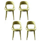 Scandinavian Open Back Armless Dining Chairs Plastic Side Chair Yellow 4 Piece Set Clearhalo ' kitchen&dining_furn' 'Dining Chairs' 'Dining Tables & Seating' 'dining_chair' 'furn' 'furn_dining_chair' 'Furniture' 'furniture_dining_chair' 'Kitchen & Dining Furniture' 'kitchen' 4621880