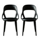 Scandinavian Open Back Armless Dining Chairs Plastic Side Chair Black 2 Piece Set Clearhalo ' kitchen&dining_furn' 'Dining Chairs' 'Dining Tables & Seating' 'dining_chair' 'furn' 'furn_dining_chair' 'Furniture' 'furniture_dining_chair' 'Kitchen & Dining Furniture' 'kitchen' 4621882