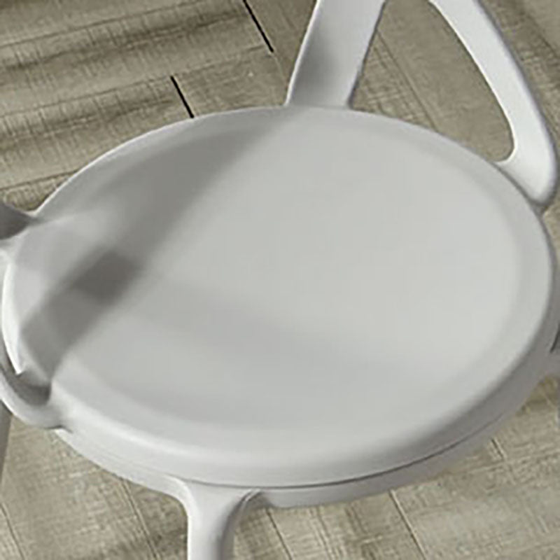 Scandinavian Open Back Armless Dining Chairs Plastic Side Chair Clearhalo ' kitchen&dining_furn' 'Dining Chairs' 'Dining Tables & Seating' 'dining_chair' 'furn' 'furn_dining_chair' 'Furniture' 'furniture_dining_chair' 'Kitchen & Dining Furniture' 'kitchen' 4621884