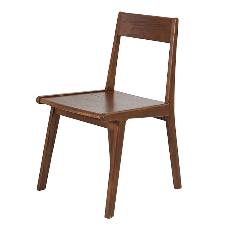 Contemporary Style Open Back Chair Dining Armless Chair with Wooden Legs for Kitchen Walnut 1 Piece Clearhalo ' kitchen&dining_furn' 'Dining Chairs' 'Dining Tables & Seating' 'dining_chair' 'furn' 'furn_dining_chair' 'Furniture' 'furniture_dining_chair' 'Kitchen & Dining Furniture' 'kitchen' 4621901