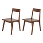 Contemporary Style Open Back Chair Dining Armless Chair with Wooden Legs for Kitchen Walnut 2 Piece Set Clearhalo ' kitchen&dining_furn' 'Dining Chairs' 'Dining Tables & Seating' 'dining_chair' 'furn' 'furn_dining_chair' 'Furniture' 'furniture_dining_chair' 'Kitchen & Dining Furniture' 'kitchen' 4621903