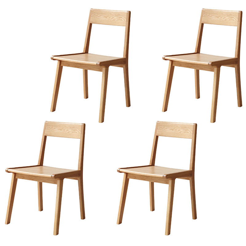 Contemporary Style Open Back Chair Dining Armless Chair with Wooden Legs for Kitchen Natural 4 Piece Set Clearhalo ' kitchen&dining_furn' 'Dining Chairs' 'Dining Tables & Seating' 'dining_chair' 'furn' 'furn_dining_chair' 'Furniture' 'furniture_dining_chair' 'Kitchen & Dining Furniture' 'kitchen' 4621916