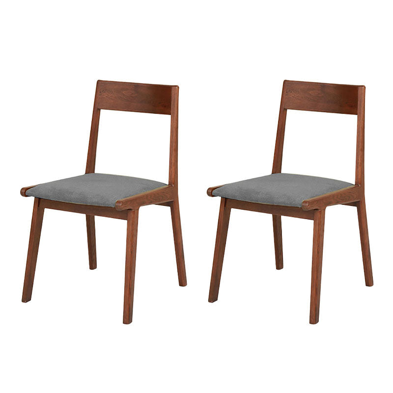 Contemporary Style Open Back Chair Dining Armless Chair with Wooden Legs for Kitchen Coffee 2 Piece Set Clearhalo ' kitchen&dining_furn' 'Dining Chairs' 'Dining Tables & Seating' 'dining_chair' 'furn' 'furn_dining_chair' 'Furniture' 'furniture_dining_chair' 'Kitchen & Dining Furniture' 'kitchen' 4621918