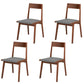 Contemporary Style Open Back Chair Dining Armless Chair with Wooden Legs for Kitchen Coffee 4 Piece Set Clearhalo ' kitchen&dining_furn' 'Dining Chairs' 'Dining Tables & Seating' 'dining_chair' 'furn' 'furn_dining_chair' 'Furniture' 'furniture_dining_chair' 'Kitchen & Dining Furniture' 'kitchen' 4621919