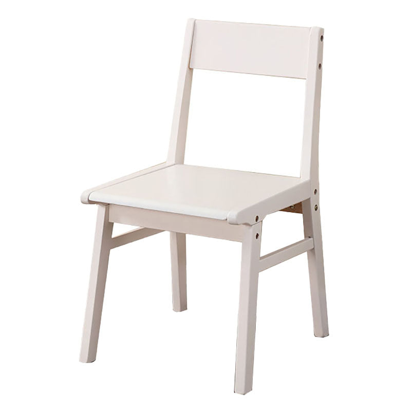 Contemporary Style Open Back Chair Dining Armless Chair with Wooden Legs for Kitchen White 1 Piece Clearhalo ' kitchen&dining_furn' 'Dining Chairs' 'Dining Tables & Seating' 'dining_chair' 'furn' 'furn_dining_chair' 'Furniture' 'furniture_dining_chair' 'Kitchen & Dining Furniture' 'kitchen' 4621920