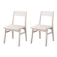 Contemporary Style Open Back Chair Dining Armless Chair with Wooden Legs for Kitchen White 2 Piece Set Clearhalo ' kitchen&dining_furn' 'Dining Chairs' 'Dining Tables & Seating' 'dining_chair' 'furn' 'furn_dining_chair' 'Furniture' 'furniture_dining_chair' 'Kitchen & Dining Furniture' 'kitchen' 4621921