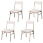 Contemporary Style Open Back Chair Dining Armless Chair with Wooden Legs for Kitchen White 4 Piece Set Clearhalo ' kitchen&dining_furn' 'Dining Chairs' 'Dining Tables & Seating' 'dining_chair' 'furn' 'furn_dining_chair' 'Furniture' 'furniture_dining_chair' 'Kitchen & Dining Furniture' 'kitchen' 4621922