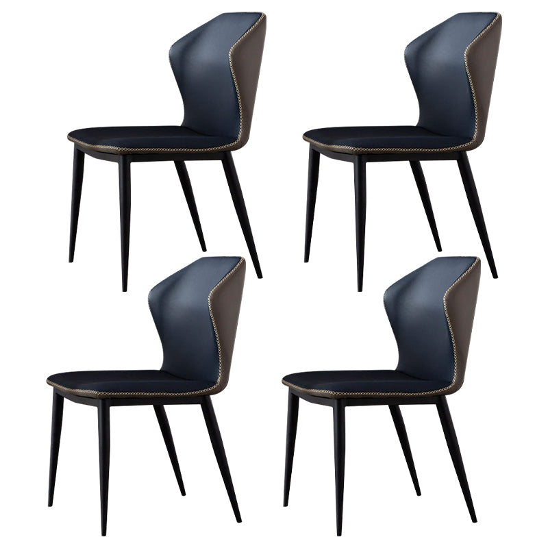 Metal Industrial Dining Kitchen Room Chair Wingback Side Chair Blue 4 Piece Set Clearhalo ' kitchen&dining_furn' 'Dining Chairs' 'Dining Tables & Seating' 'dining_chair' 'furn' 'furn_dining_chair' 'Furniture' 'furniture_dining_chair' 'Kitchen & Dining Furniture' 'kitchen' 4621930