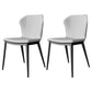 Modern Leather Home Side Chair Wingback Matte Finish Dining Chair Grey 2 Piece Set Clearhalo ' kitchen&dining_furn' 'Dining Chairs' 'Dining Tables & Seating' 'dining_chair' 'furn' 'furn_dining_chair' 'Furniture' 'furniture_dining_chair' 'Kitchen & Dining Furniture' 'kitchen' 4621943