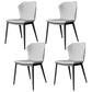 Modern Leather Home Side Chair Wingback Matte Finish Dining Chair Grey 4 Piece Set Clearhalo ' kitchen&dining_furn' 'Dining Chairs' 'Dining Tables & Seating' 'dining_chair' 'furn' 'furn_dining_chair' 'Furniture' 'furniture_dining_chair' 'Kitchen & Dining Furniture' 'kitchen' 4621945