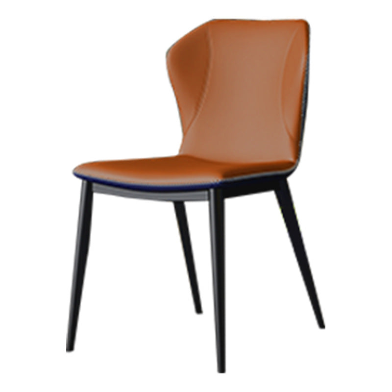 Modern Leather Home Side Chair Wingback Matte Finish Dining Chair Brown 1 Piece Clearhalo ' kitchen&dining_furn' 'Dining Chairs' 'Dining Tables & Seating' 'dining_chair' 'furn' 'furn_dining_chair' 'Furniture' 'furniture_dining_chair' 'Kitchen & Dining Furniture' 'kitchen' 4621962