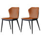 Modern Leather Home Side Chair Wingback Matte Finish Dining Chair Brown 2 Piece Set Clearhalo ' kitchen&dining_furn' 'Dining Chairs' 'Dining Tables & Seating' 'dining_chair' 'furn' 'furn_dining_chair' 'Furniture' 'furniture_dining_chair' 'Kitchen & Dining Furniture' 'kitchen' 4621963