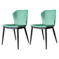 Modern Leather Home Side Chair Wingback Matte Finish Dining Chair Green 2 Piece Set Clearhalo ' kitchen&dining_furn' 'Dining Chairs' 'Dining Tables & Seating' 'dining_chair' 'furn' 'furn_dining_chair' 'Furniture' 'furniture_dining_chair' 'Kitchen & Dining Furniture' 'kitchen' 4621968